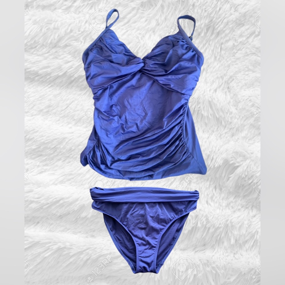 BAKU tankini, blue, US sizes 12 (bottoms) and 10 (top)